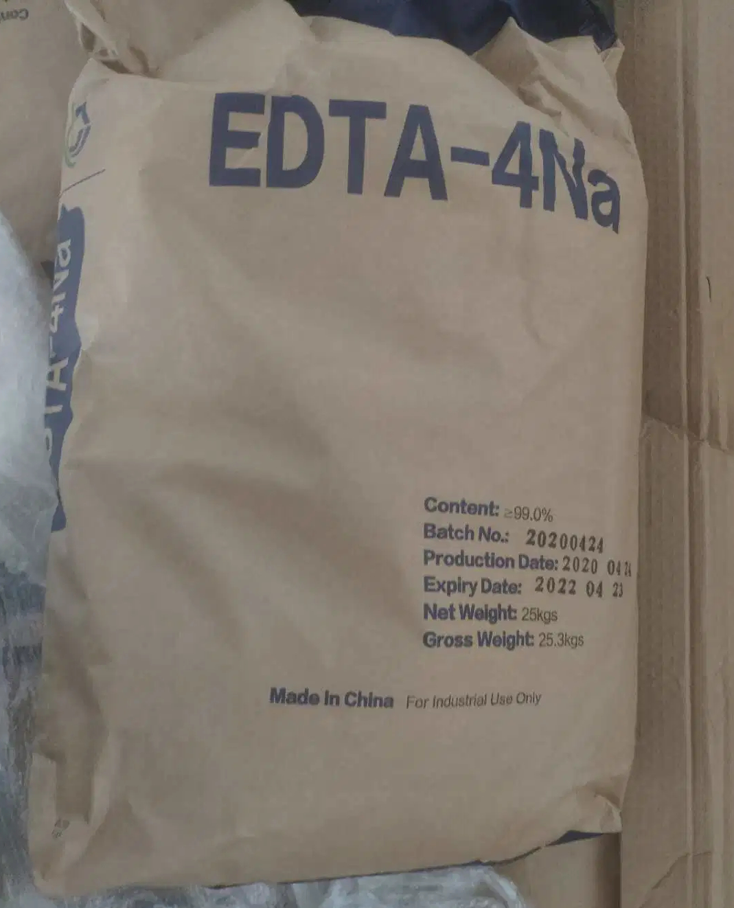 Sinobio China Factory Industrial Grade EDTA 4na Pó Preço de atacado Sal tetrassódico