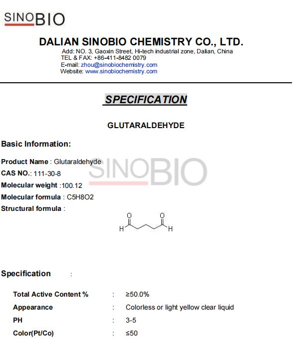 Glutaralde&iacute;do