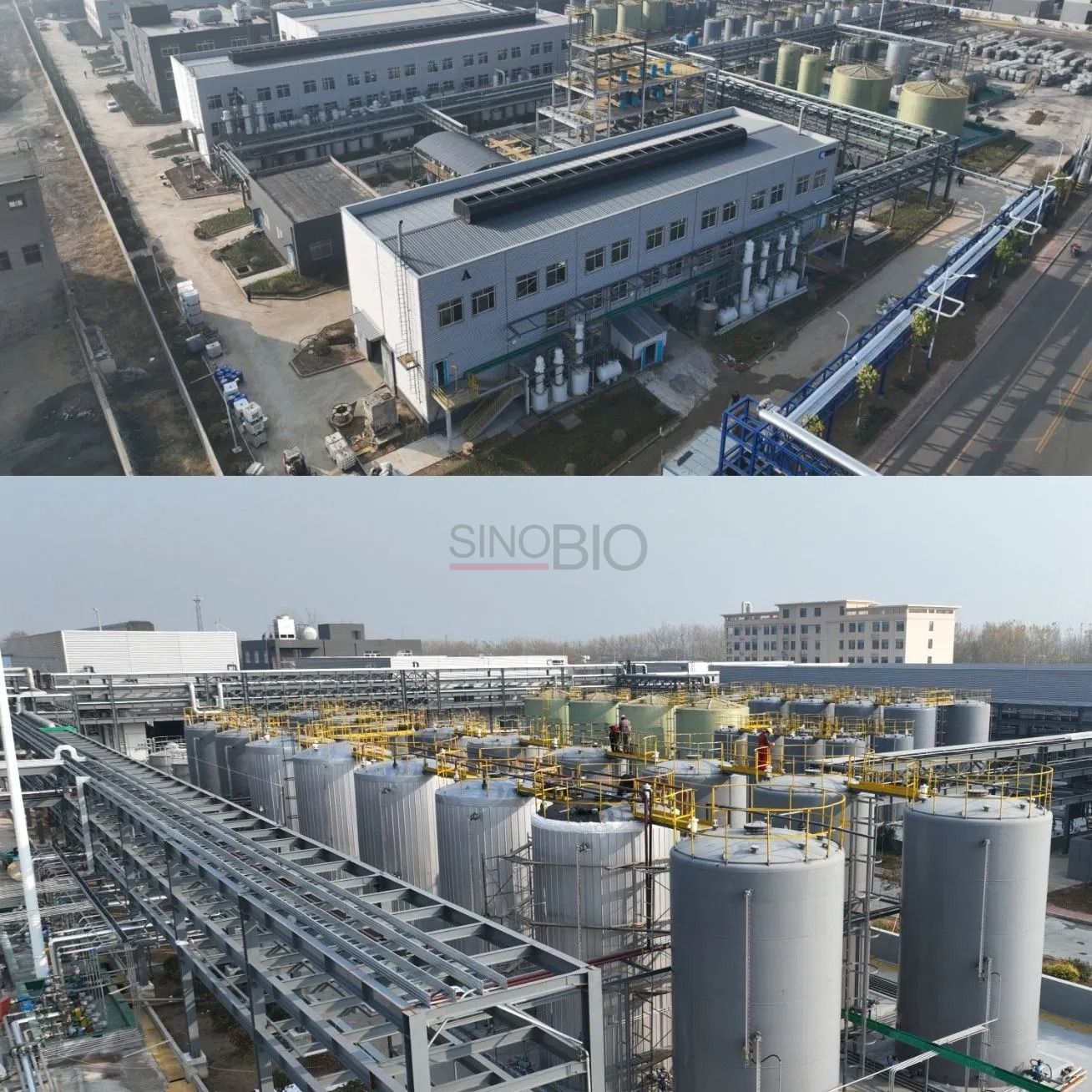 Diferentes produtos químicos para tratamento de água em torres de resfriamento